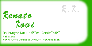 renato kovi business card